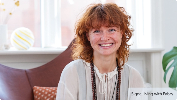 Patient portrayal photo of smiling young woman