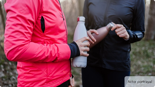 Actor portrayal photo of two hikers