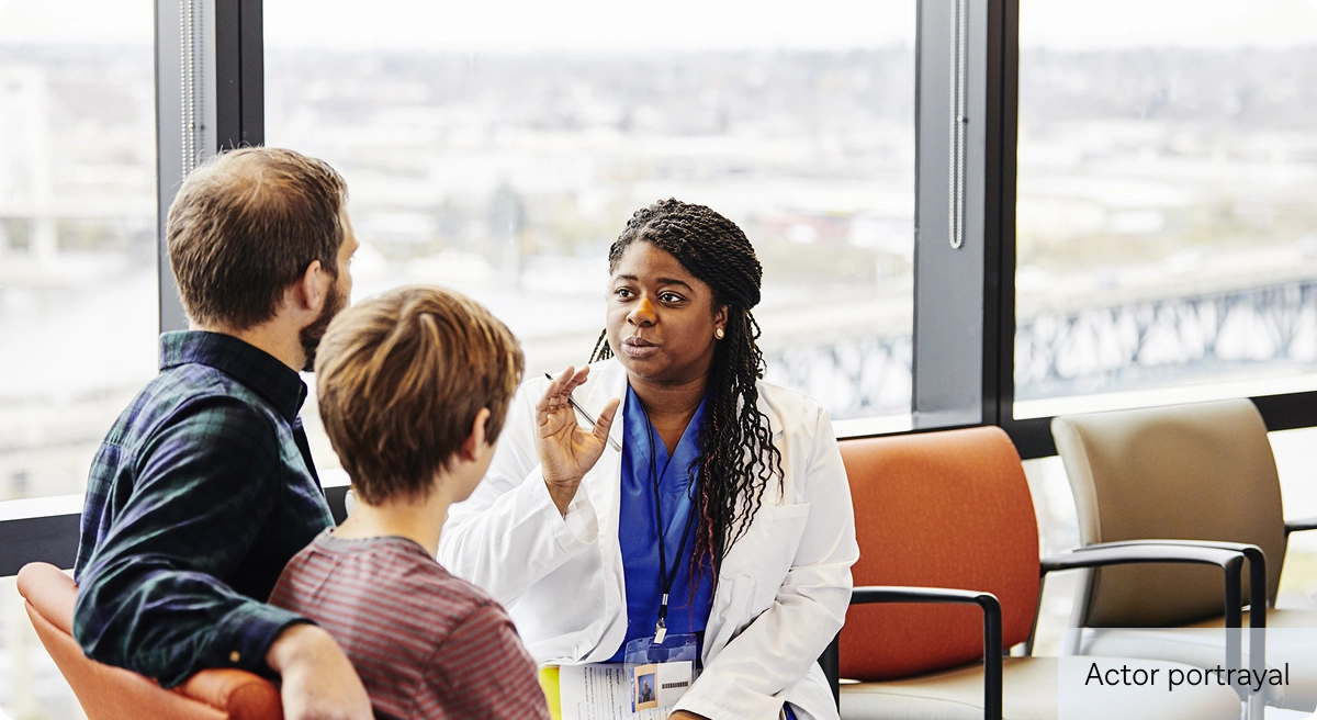 HCP with father and son