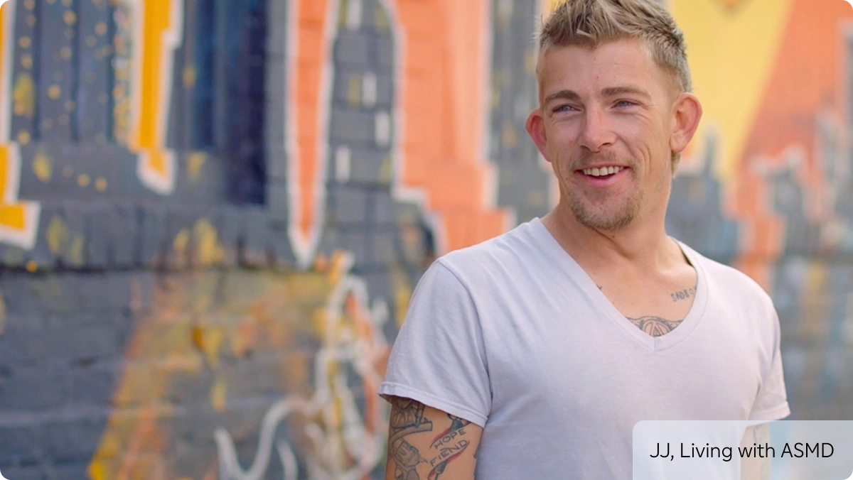 Image of JJ who is living with ASMD